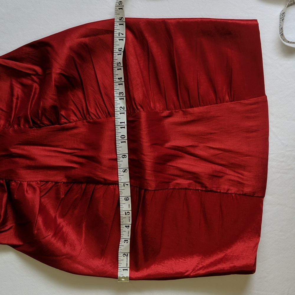 NWT Calvin Klein red strappy mini dress with ruching women's US 4 - Picture 10 of 12